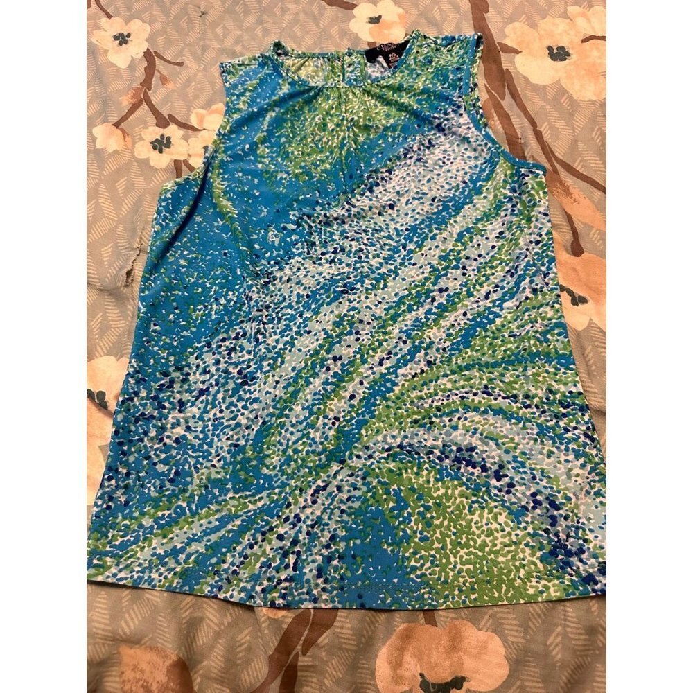 6 FOR $10 Chaps petite small top green/blue